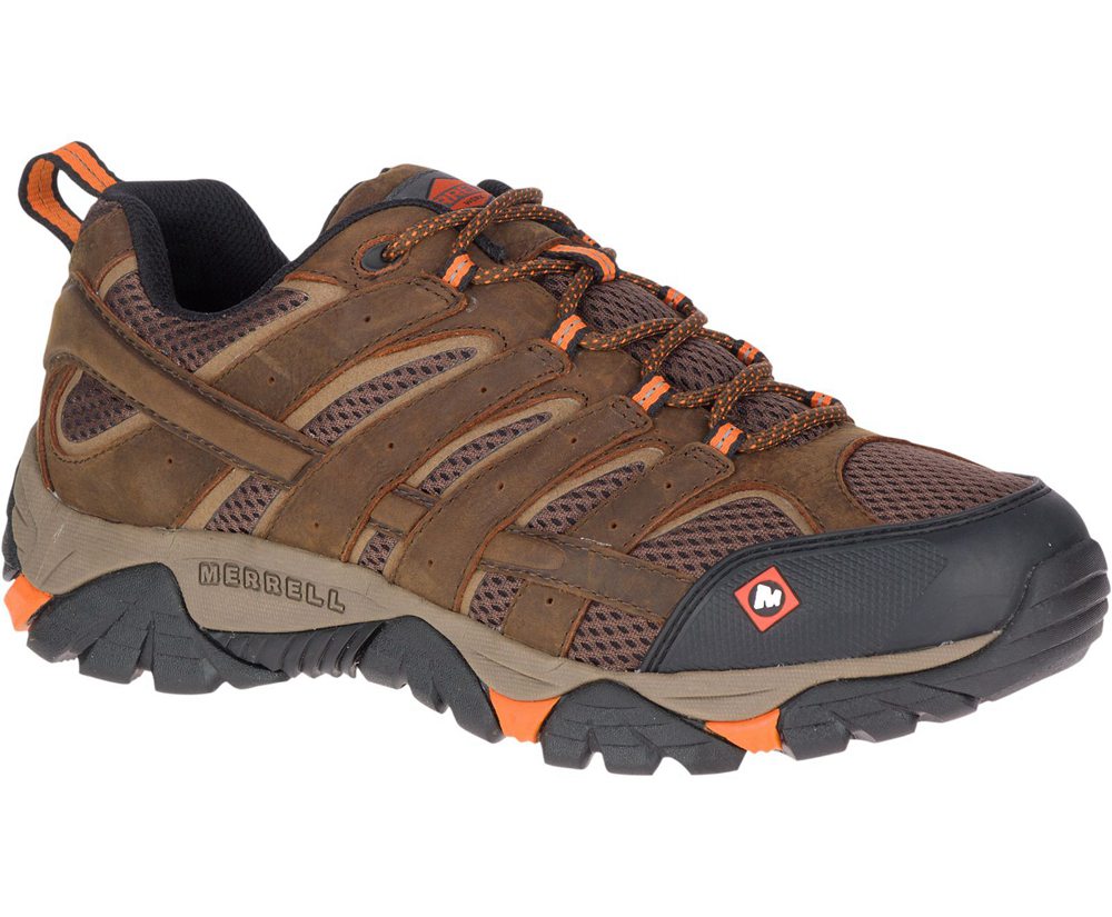 Merrell Sneakers Brown - Moab Vertex Vent SR Wide Width - Mens 46HNFAIJT